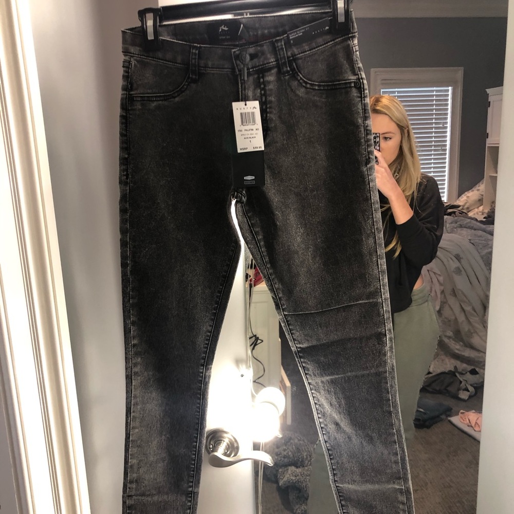 RUSTY ACID BLACK JEANS SIZE 1 NWT